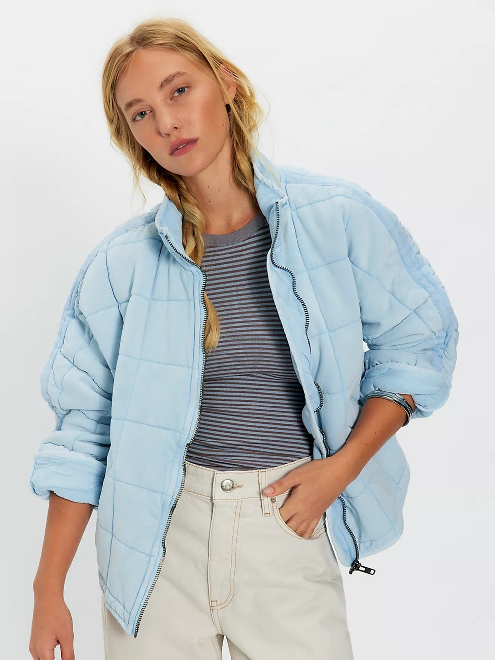 Free people Dolman Quilted Knit Jacket